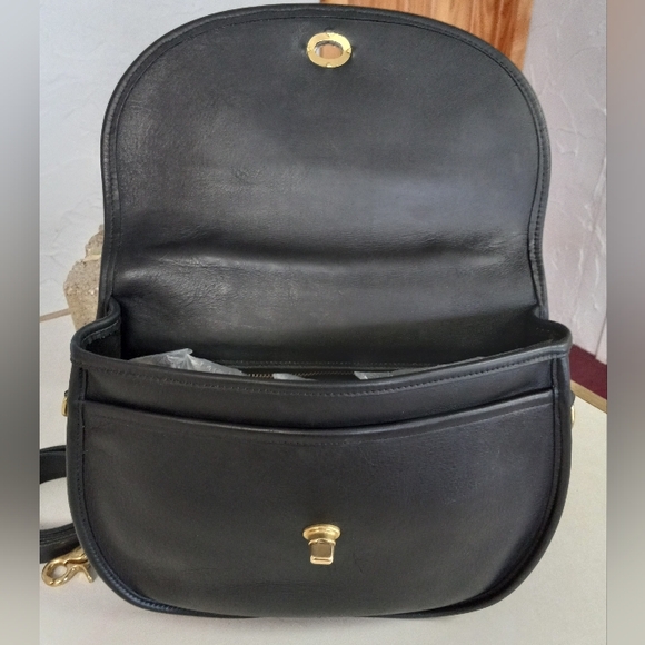 Coach Large Plaza Bag, Black, Late 1980's - Early 1990's - Picture 9 of 15